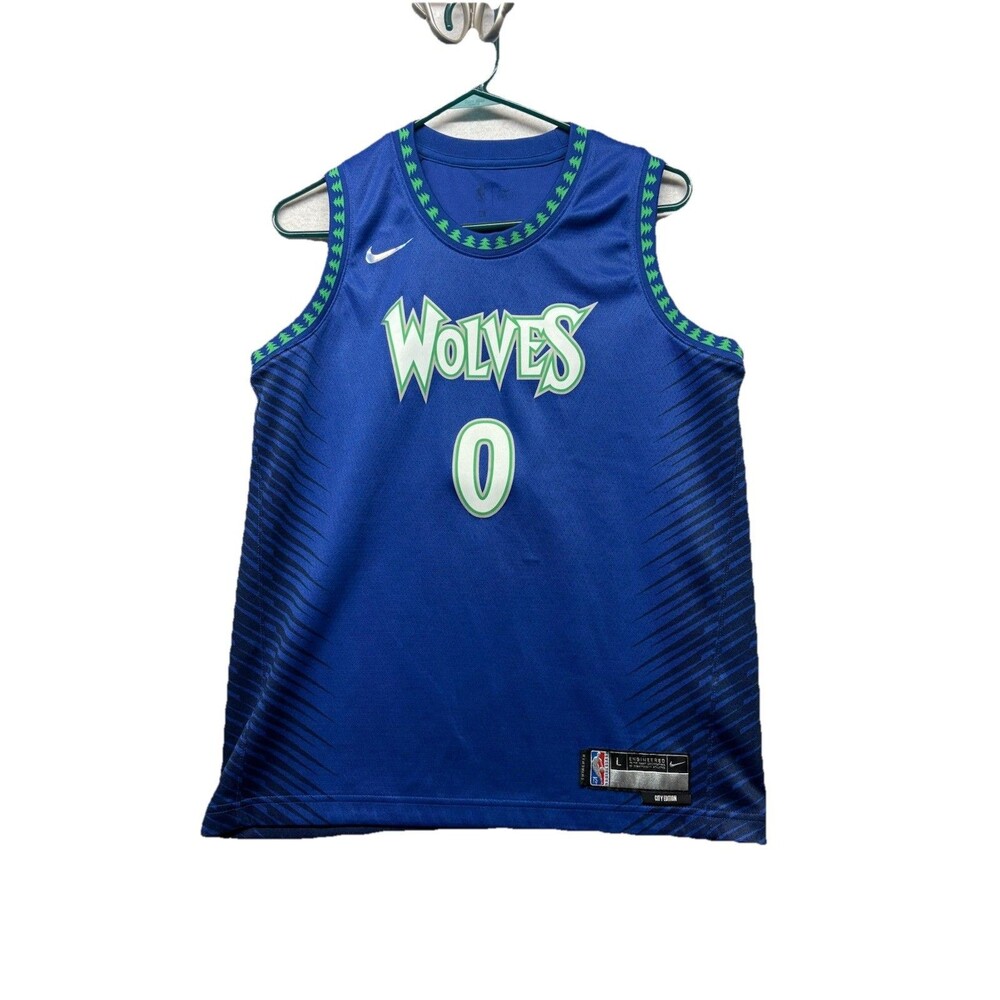 Nike Minnesota Timberwolves #0 Size L Russell NBA Swingman City Edition Jersey